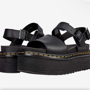 VOSS WOMEN'S LEATHER STRAP PLATFORM SANDALS